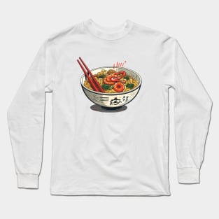 Ramen Kawaii: Adorably Delicious T-Shirt for Noodle Lovers! Long Sleeve T-Shirt